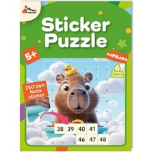 Braventa Collection Playever Sticker Puzzle Kitabı Kapibara | Eğitici Yapıştırmalı Bulmaca | Dikkat ve Odak Geliştiren A