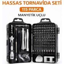 Ergün Collection 115 Parça Manyetik Uçlu Hassas Tornavida Seti