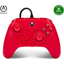 Braventa Collection Series X|s ve Windows 10/11 Için Kablolu Powera Controller - Kırmızı, Gamepad, Kablolu Video Oyun De