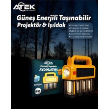Ergün Collection Güneş Enerjili Taşınabilir Projektör Işıldak