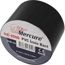 Braventa Collection Elektrikçi Bandı Siyah Izole Elektirik Kablo Bant Bandı Pvc 0.13 mm Kalınlık 50 mm Geniş 25 Metre