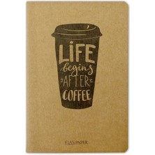 Ergün Collection Life Begins Coffee - Defter