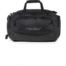 Necati Çanta Çok Gözlü Ayakkabı Bölmeli Seyehat & Spor Fitness Çantası Siyah