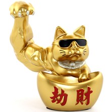 Ergün Collection Polyester Şanslı Kedi Figürü Model 1