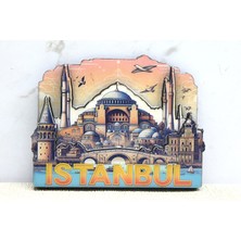 Ergün Collection Ahşap Istanbul Temalı Magnet - Model 6
