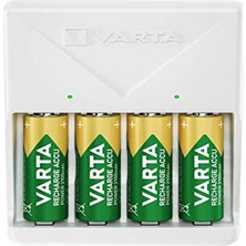 Braventa Collection Akü Şarj Cihazı, 4 x Aa 2100 Mah Dahil, Şarj Edilebilir Piller Için Pil Şarj Cihazı, Aynı Anda 2 Vey