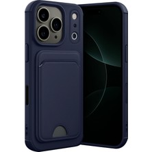 Braventa Collection Anka Cep Cep Telefonu Aksesuarları iPhone 17 Pro ile Uyumlu Kartvizitlik Özellikli Silikon Kılıf - L