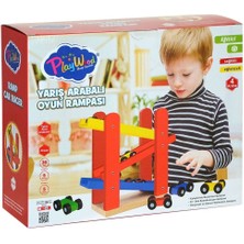 Ergün Collection ONY-382 Playwood  Ahşap Yarış Arabalı Oyun Rampası-Onyıl