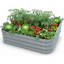 Braventa Collection Modüler Yükseltilmiş Bahçe Sebze Yatağı No:6 (110X110) Gri