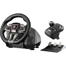 Braventa Collection Catz M.2.x Pro Yarış Direksiyonu – 900° Dönüş, Force Feedback, 3 Pedal + Vites, Rgb Aydınlatma, Pc /