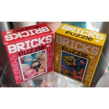 Ada Çanta Kırtasiye 2 Adet Bricks Mini Puzzle Yap Boz (15CM*10CM / 100PARÇA) (Labubu/sünger Bob) AD232306