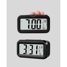 VeraGlobe Buğz Sensörlü Dijital Masa Saati Alarm ve Sıcaklık Göstergeli - Buğz