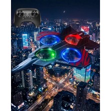 Epilons LED Işıklı Oyuncak Drone Fighter Jet Tasarımlı Uzaktan Kumandalı Uçak