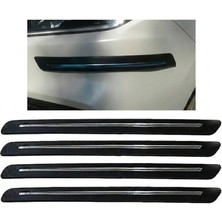 Universal Tampon Koruyucu Plastik Siyah Krom 4 Parça Point