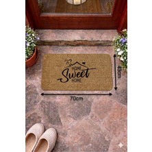 Uygur Home Sweet Home 2 Desenli Coco Görünümlü Kapı Önü ve Iç Mekan Paspası