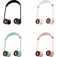 VeraGlobe Buğz Boyunluk Fan Hava Soğutucu Vantilatör Boyuna Asmalı Şarjlı 3 Kademeli Mini Klima Siyah - Buğz