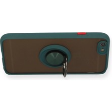 Epilons Iphone 6 Kılıf Montreal Yüzüklü Silikon Kapak - Yeşil