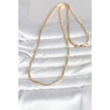 VeraGlobe Buğz cm 14K Gold Renk Yılan Zincir Model 60 cm Kadın Kolye - Buğz