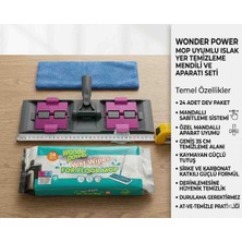 Leva Hause Islak Mop Set X-Large 1 Pk 24 Lü Islak Mop 1 Ad 35 cm Aparat ve 1 Ad Bez Hediyeli