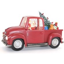 VeraGlobe Buğz Araba Tasarımlı Işıklı Müzikli Noel Baba Kar Küresi