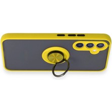 Epilons Samsung Galaxy A54 5g Kılıf Montreal Yüzüklü Silikon Kapak - Sarı