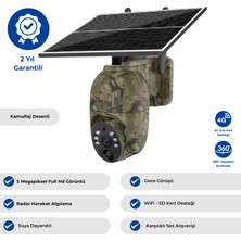 INOX Sim Kartlı Dönebilen Solar Panelli 4g Fotokapan Kamera + Sim Kart