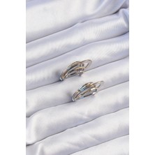 VeraGlobe Buğz Pirinç Gold Gümüş Renkli Düz Plaka Halka Küpe - Buğz