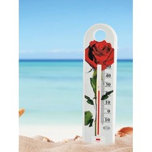 VeraGlobe Buğz Gül Desenli Termometre