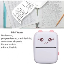 VeraGlobe Buğz Sevimli Mini Taşınabilir Yazıcı Printer