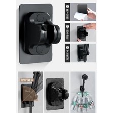 LTG Nova Yapışkanlı Duş Başlığı Tutucu Ayarlı Siyah