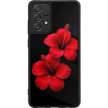 BG AKSESUAR Samsung Galaxy A72 Uyumlu Cicek Tasarımlı Glossy Premium Kılıf