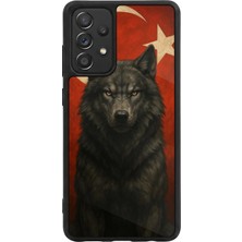 BG AKSESUAR Samsung Galaxy A72 Uyumlu Bozkurt Tasarımlı Glossy Premium Kılıf