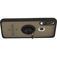 Epilons Huawei Y6P Kılıf Montreal Yüzüklü Silikon Kapak - Siyah
