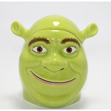 Subutu 3D Shrek Tasarımı Porselen Kupa Bardak (Büyük Boy)