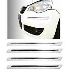 Universal Tampon Koruyucu Plastik Beyaz Krom 4 Parça Point