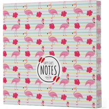 Ergün Collection Flamingo 2 - Çizgisiz Yan Boyamalı Defter