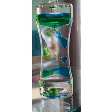 Ada Çanta Kırtasiye Dekoratif Kum/su Saati Sıvı Damla Model ( 12CM*5CM) Mavi/yeşil AD71449