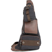 Necati Çanta Estetik ve Işlevsellik Çok Fonksiyonlu Armut Çanta Kanvas Siyah