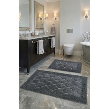 Feel Home Pamukkent Yumuşacık, Süper Emici 2'li 100% Pamuk Ultra Lüks Banyo Paspası Seti