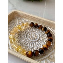 Best Bioenerji Taş Terapi Kaplan Gözü Strin Doğal Taş Bilekliği