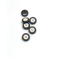 Italyan Oksit Çerçeve / Beyaz Merkez / Hırka Yelek Düğmesi / 1,8 cm / 6’lı Set / ITA21