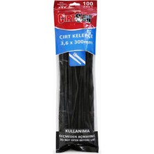 Cırtsan Çok Amaçlı Ayarlanabilir Plastik Kablo Bağı 3,6 300 Siyah