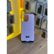 Avcı Teknoloji Market iPhone 16 Pro Max Uyumlu Taşlı Simli Silikon Telefon Kılıfı