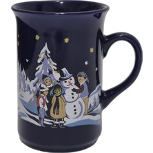 Hasyılmaz Vintage Kardan Adam ve Çocuklar Temalı Porselen Kupa 10,5cm 001