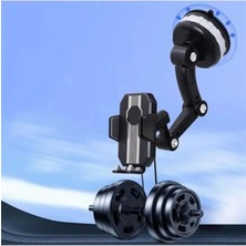 Nuvvo Araç Içi Telefon Tutucu Ayarlanabilir Uzayabilen 360 Dönebilen Vantuzlu Cam ve Torpido Için Uygun