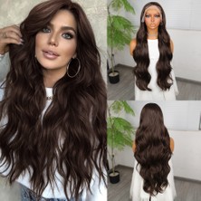 Ergün Collection Koyu Kumral Fiber Sen Tül Peruk