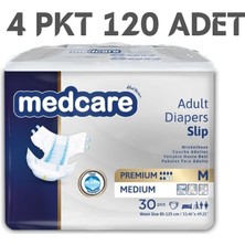 Medcare Premıum Hasta Bezi Belbantlı Medıum 30LU (120 Adet)