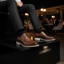 By Barretti Kahverengi Motifli Parlak Klasik Ayakkabı