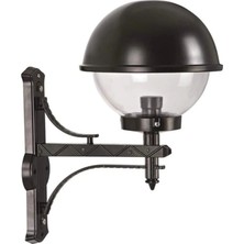 Nuvvo Avonnı BAP-68064-BSY Siyah Elektrostatik Toz Boyalı Dış Mekan Aydınlatma, E27, Aluminyum, Polikarbon