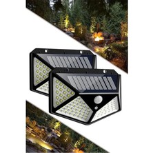 Nuvvo Chermik 100 Cob Led'li Güneş Enerjili Sensörlü Duvar ve Bahçe Lambası 1410